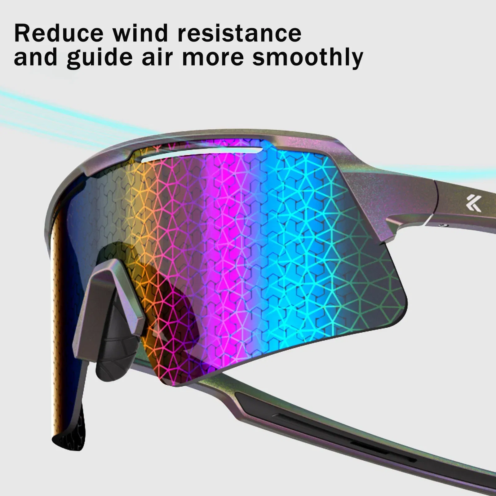 Color Name: green - KAPVOE New Technology Nano Lenses Cycling Glasses Bike UV400 Eyewear Outdoor Sports Sunglasses Men Women Road Bicycle Goggles