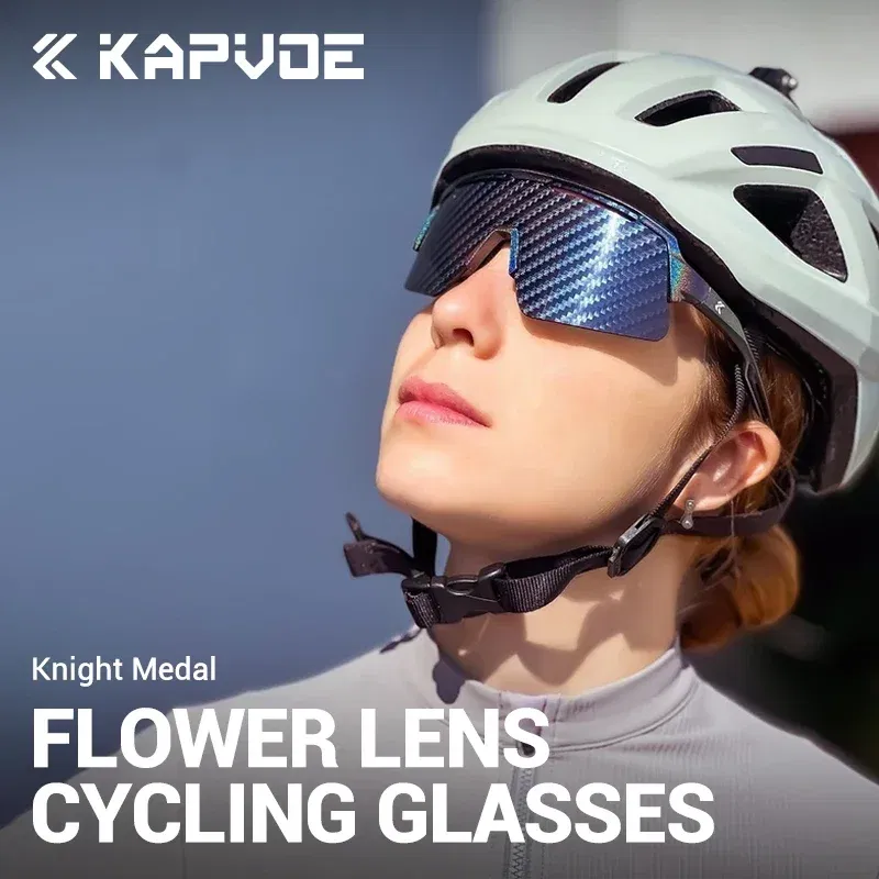 Color Name: green - KAPVOE New Technology Nano Lenses Cycling Glasses Bike UV400 Eyewear Outdoor Sports Sunglasses Men Women Road Bicycle Goggles