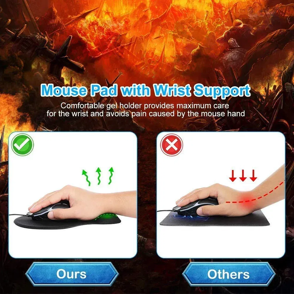 Color: Pearl white - Mouse Pad Desk Mat for PC Laptop Ergonomic Non-Slip Mousepads Wrist Pad Rose Gold Series Office Accessories Mouse Mats