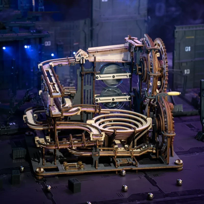Marble Spaceport Marble Run 3D Wooden Puzzle