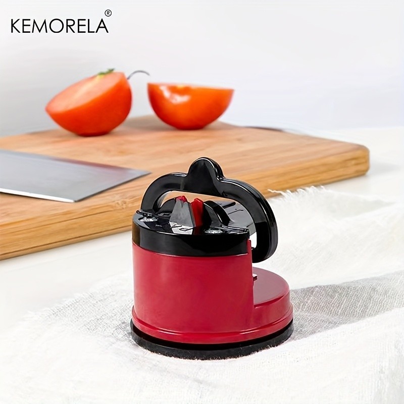 KEMORELA Knife Sharpener – Safe Suction-Based Sharpening Tool for Chef & Damascus Knives