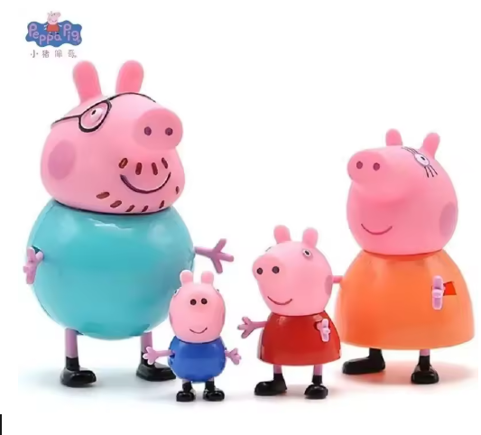 4Pcs/set Pepa Pig Toy Action Figure George Family Toys Mom and Dad Anime Party Toys Children's Holiday Gift