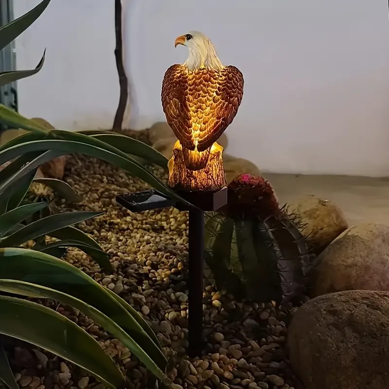 Solar-Powered Eagle LED Garden Lights - Outdoor Landscape Decor for Lawn & Festival Decoration