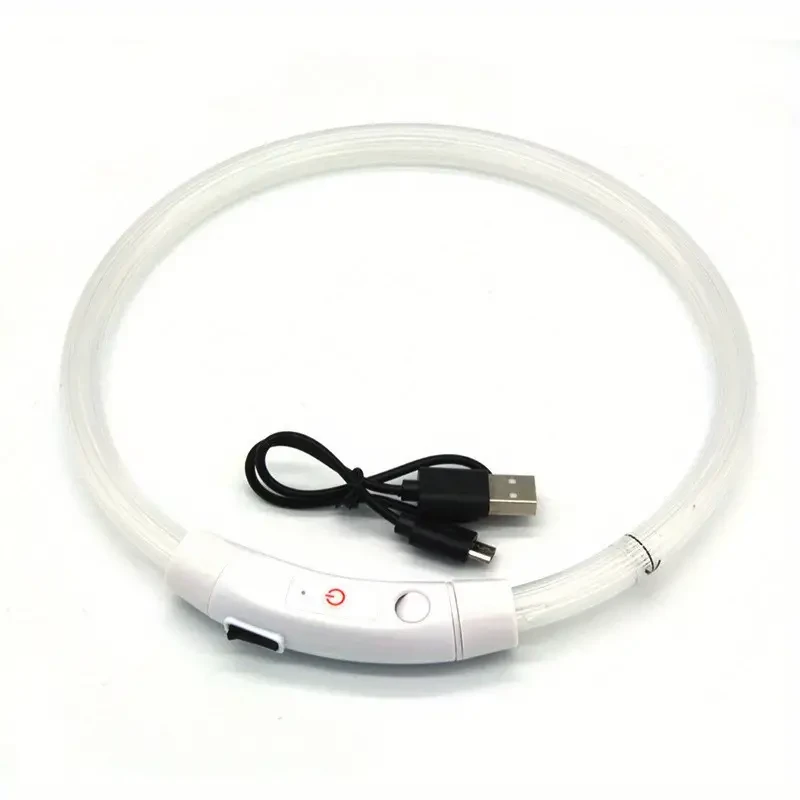USB Rechargeable Glowing Collar - Adjustable and Bright for Maximum Nighttime Visibility