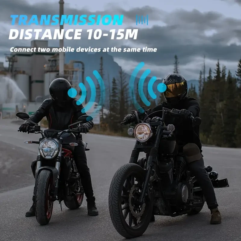 Wireless Motorcycle Helmet Headset – Hands-Free Call & Music Player
