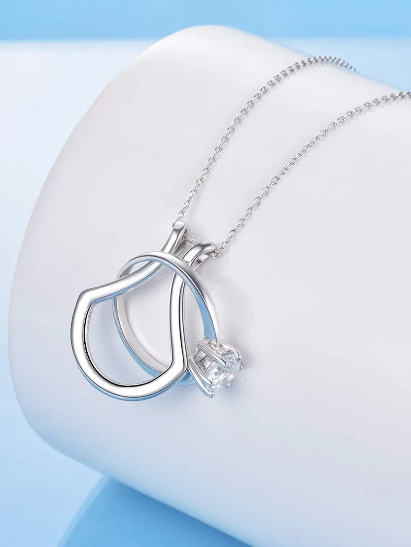 Sterling Silver Ring Holder Necklace Pendant