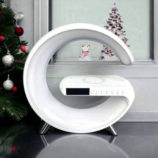 G Light Alarm Clock Mood Light Speaker Wireless Charger