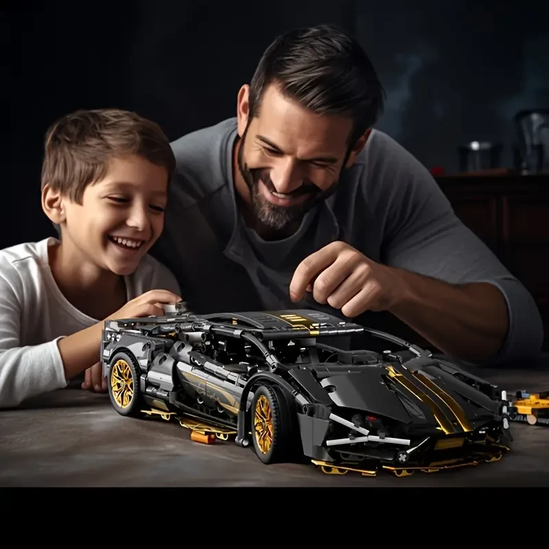 1259pcs Supercar Building Blocks Model - Ideal for Adults, Boys, and Kids Holiday Gifts