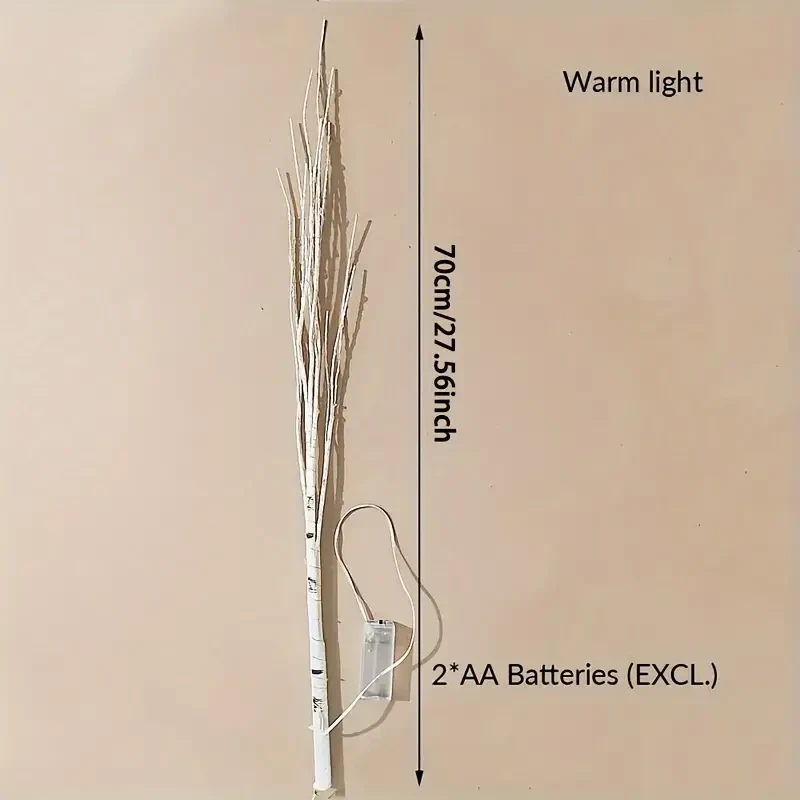 Luminous White Birch Branch Decorative Light
