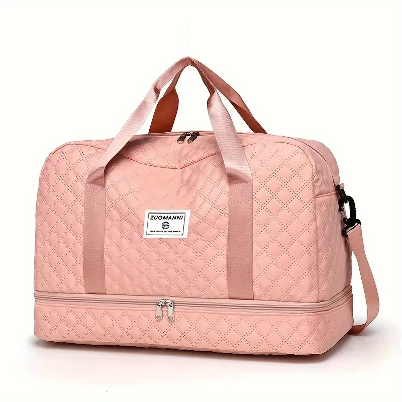 Ultra-Lightweight Large Capacity Argyle Travel Duffle Bag