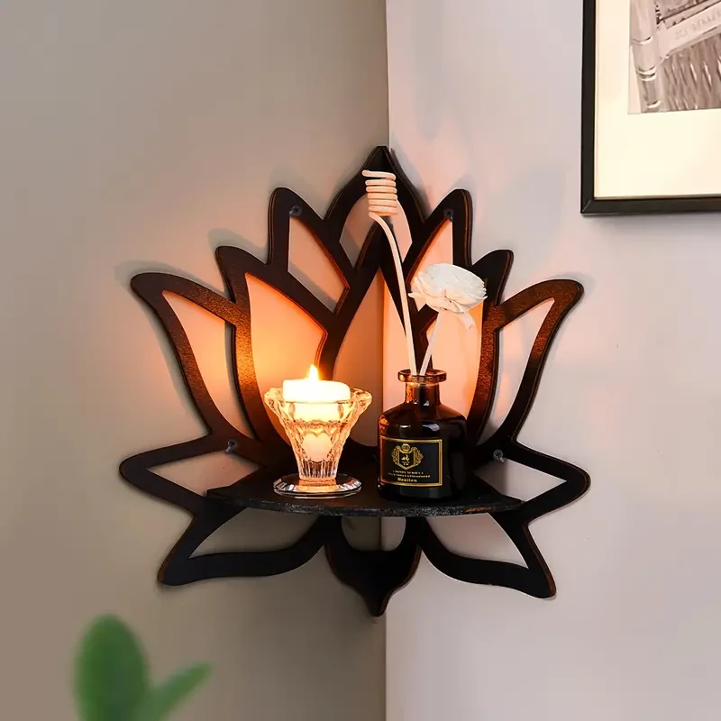 1pc Chic Lotus-Shaped Floating Shelf