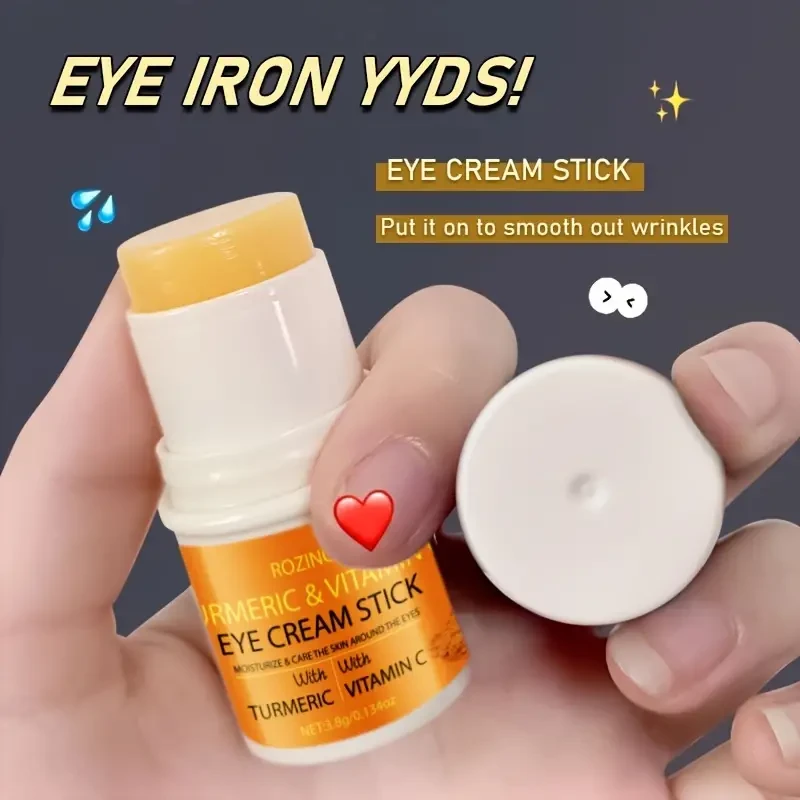 ROZINO Turmeric Vitamin C Eye Cream Stick - Moisturizing & Brightening Eye Balm for All Skin Types