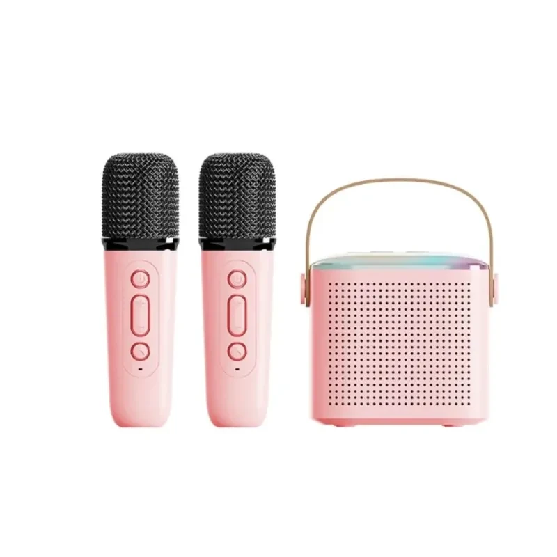 Bluetooth Speaker with Dual Wireless Mics & RGB Light Show