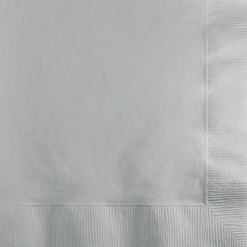 Shimmering Silver Beverage Napkins - Pack of 50