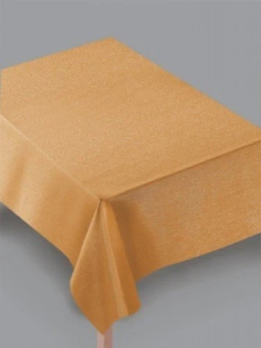 Fabric Tablecover Metallic Look - Gold