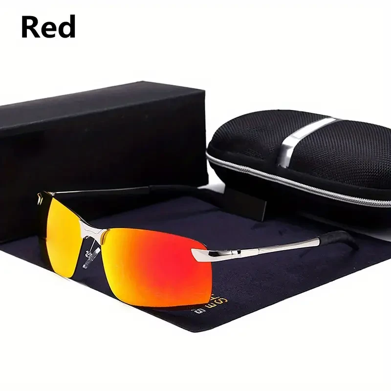 Trendy Rimless Polarized Glasses with Metal Frame