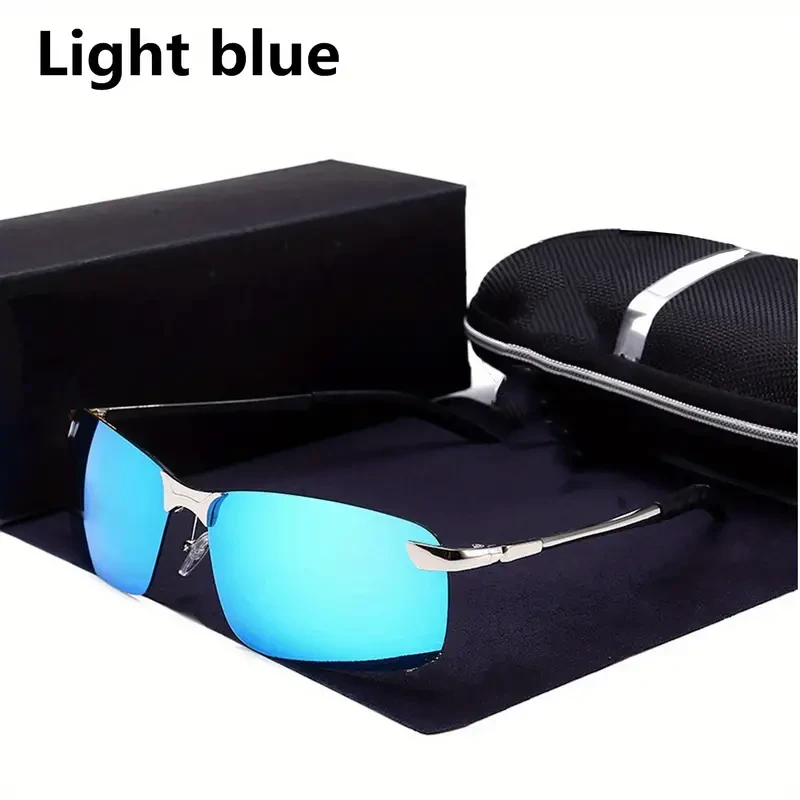 Trendy Rimless Polarized Glasses with Metal Frame