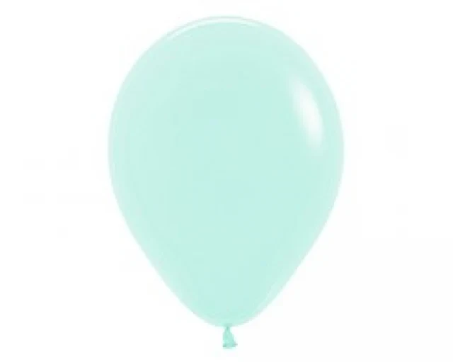 12cm Pastel Matte Green Latex Balloons 50pk - Pack of 50