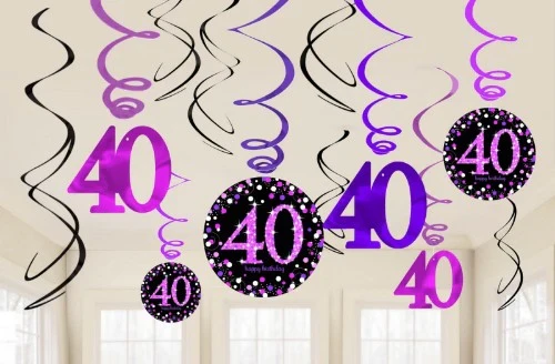 Pink Celebration 40 Swirl Value Pack - Pack of (12)