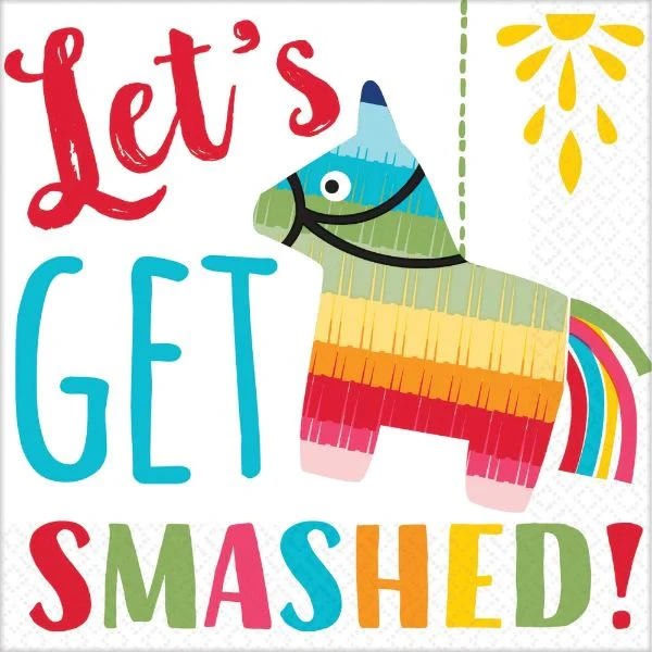 Fiesta Let's Get Smashed Beverage Napkins (Pack of 16)