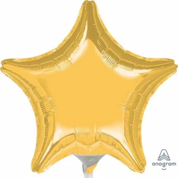 10cm Star Gold Foil Balloon (Flat)