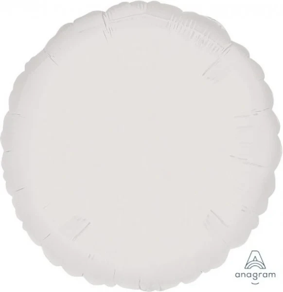 Foil Balloon - Self Sealing Standard Circle Hx (Metallic White)