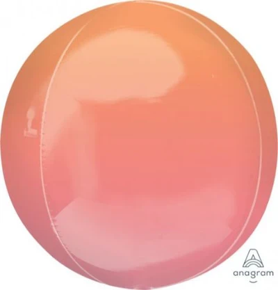 Orbz Balloon XL Ombre Red & Orange