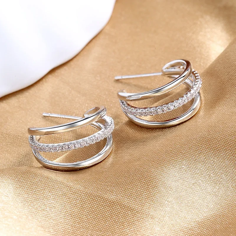New Style Diamond Plated Metal Earrings
