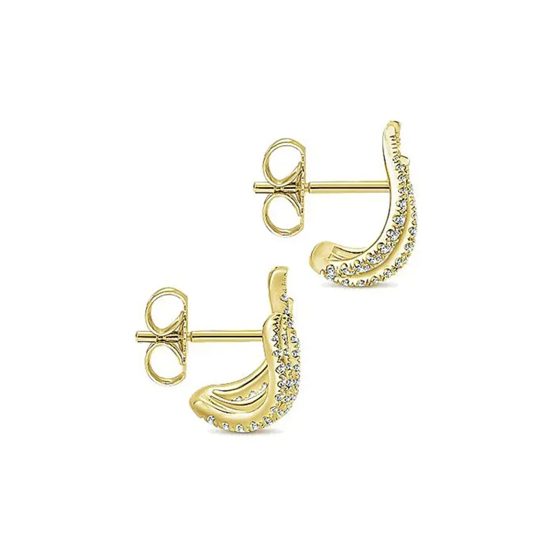 New Style Diamond Plated Metal Earrings