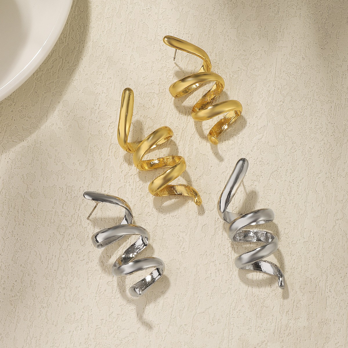 Alloy Spiral Personalized Earrings