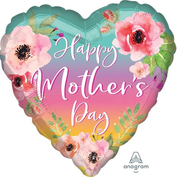 Balloon - 45cm Standard HX Happy Mother's Day Flowers & Ombre