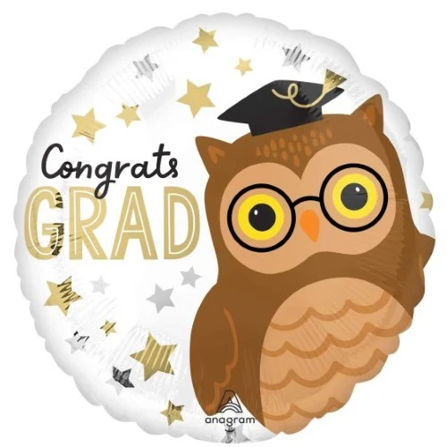 45cm Standard HX Congrats Grad Wise Owl