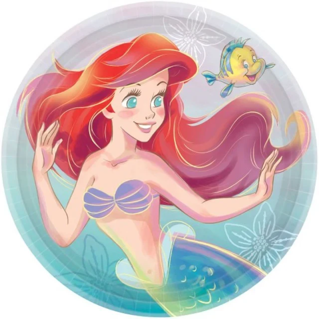 The Little Mermaid 23cm Round Paper Plates NPC - Set of 8