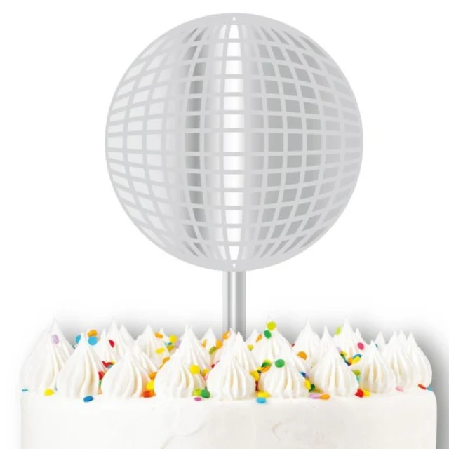 Disco Ball 2D Acrylic Cake Topper
