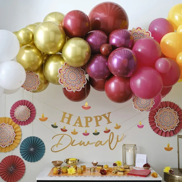 Paper Fan Decorations - Diwali Multi Coloured