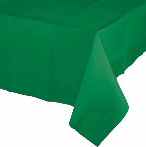 Emerald Green Tablecover Tissue & Plastic Back
