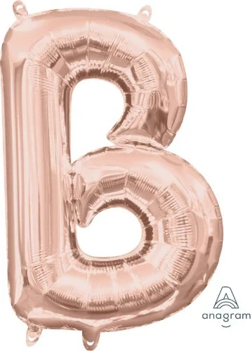 Letter B Balloon Rose Gold