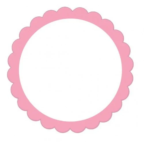 Labels Scalloped - New Pink - Pack of 5