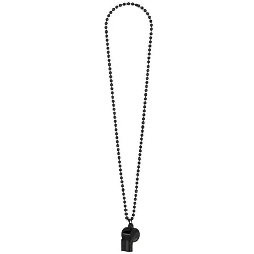 Whistle On Chain Necklace - Black