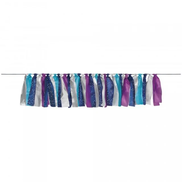 Sparkling Sapphire Tassel Ribbon Garland