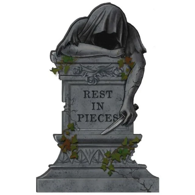 Rest in Pieces Tombstone Styrofoam Decoration