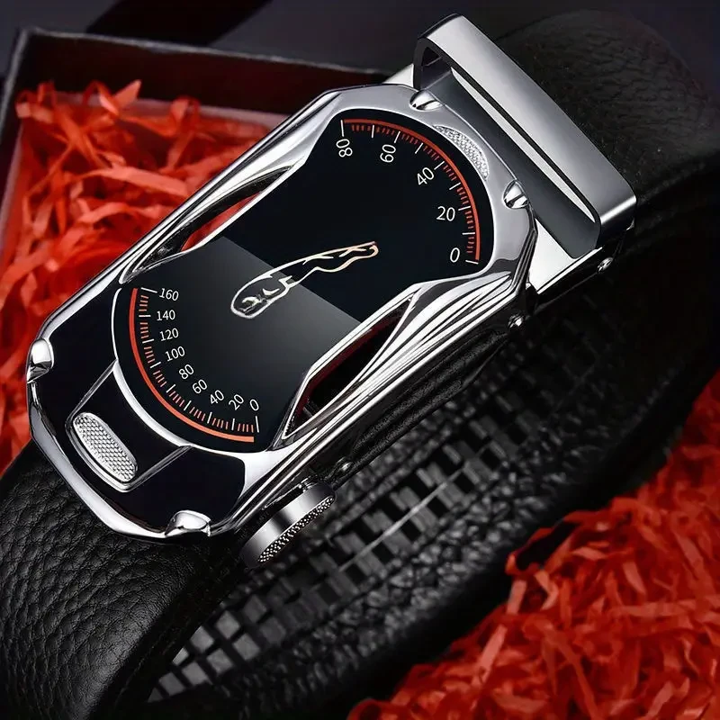 Fashion Luxury Men's Automatic Buckle Business Casual Leather Belt