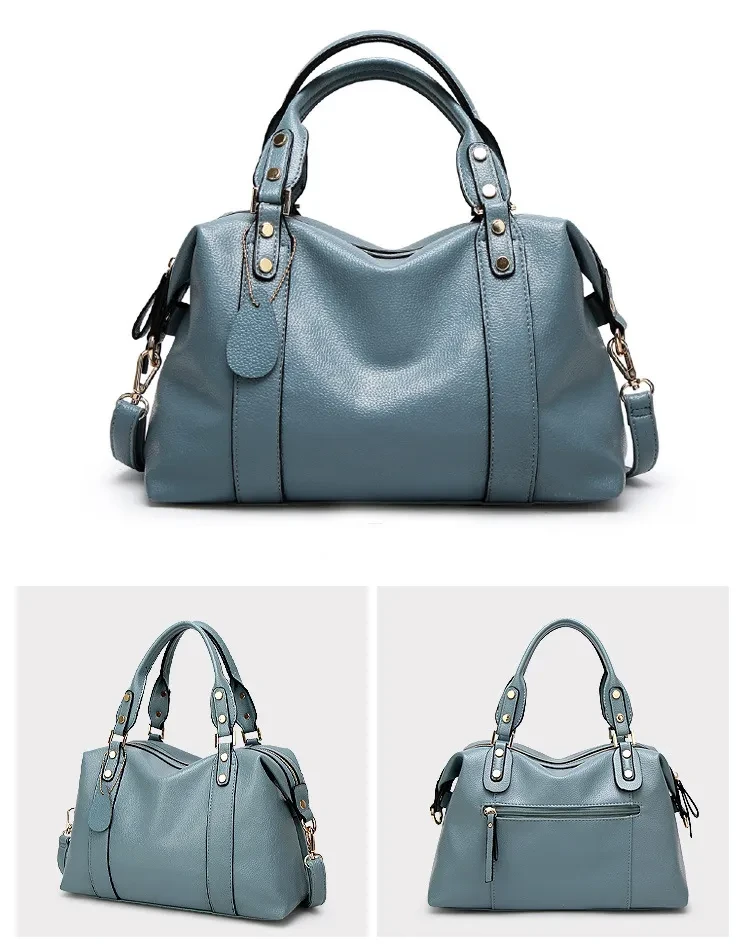 Fashion Boston Shoulder Bag Women's Handbags Retro Rivet Design Personalized Crossbody Bags
