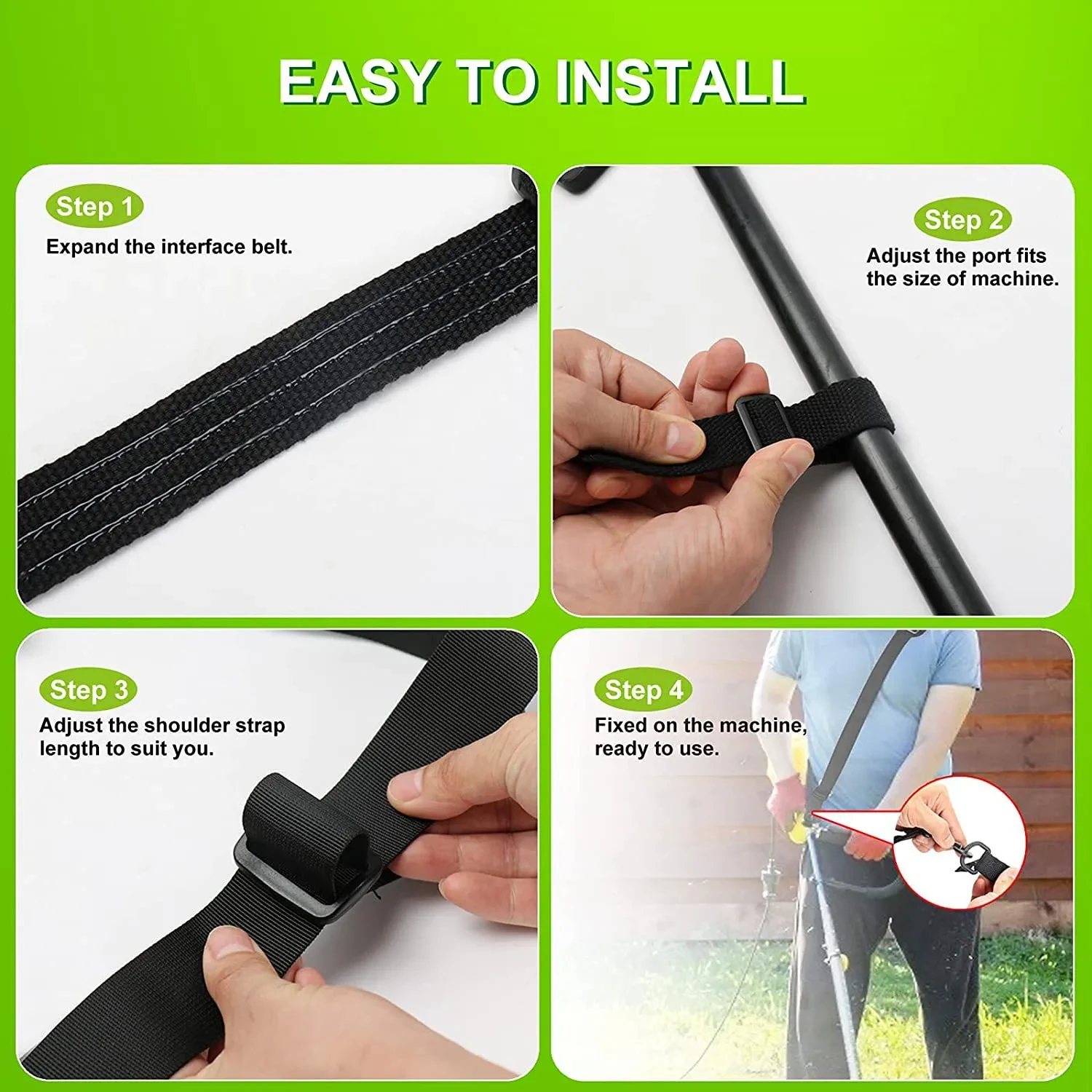 Lawn Machine Side Hanging Black Strap