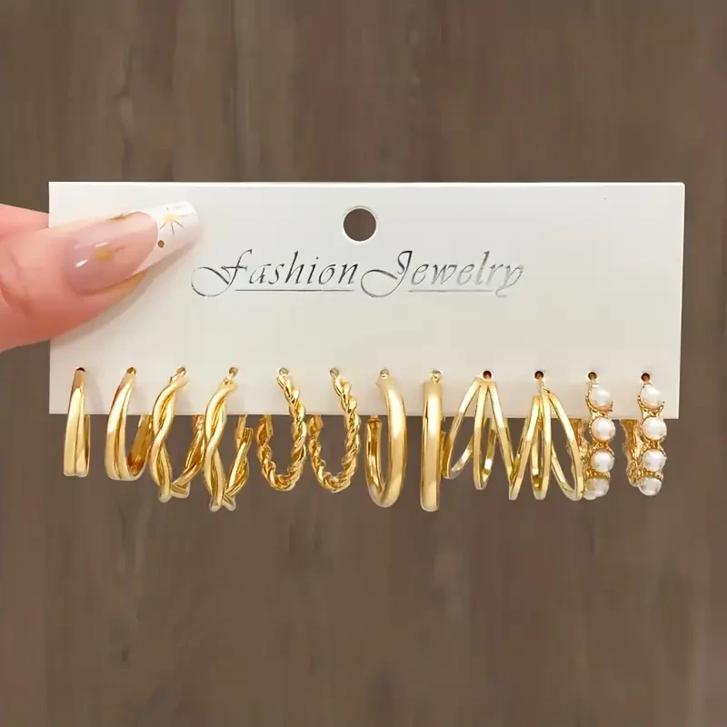 earrings For Women 24pairs Heart & Faux
