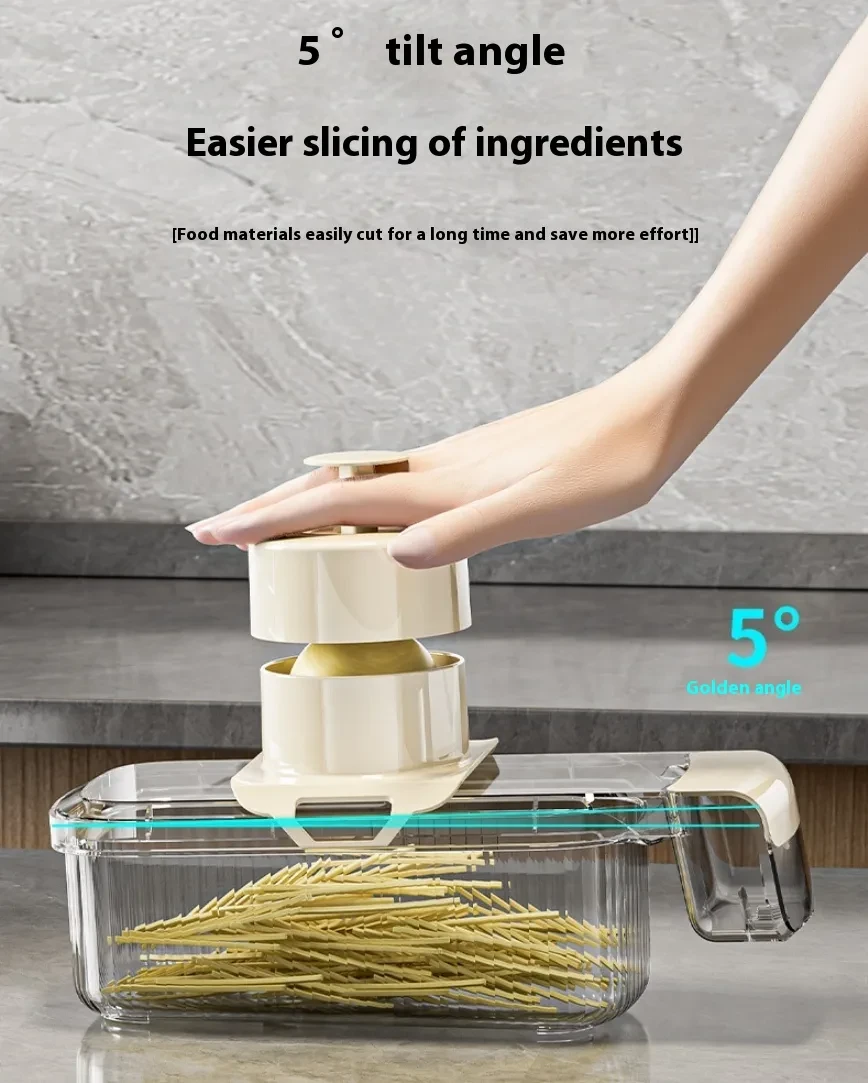 2in1 Multifunctional Vegetable Cutter For Cutting And Draining Vegetables Sturdy Food Chopper Convenient Dicer Kitchen Gadget