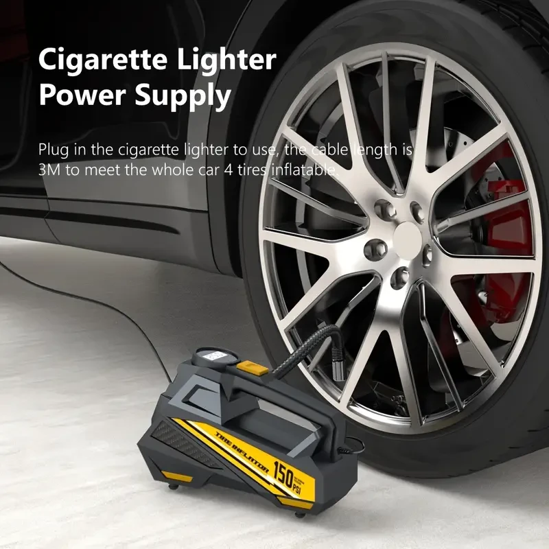 Carsun Pro Digital Tire Inflator - Portable 12V DC Air Compressor Pump with LED Light, Fast Inflation for Cars, Motorcycles, Bicycles, and SUVs