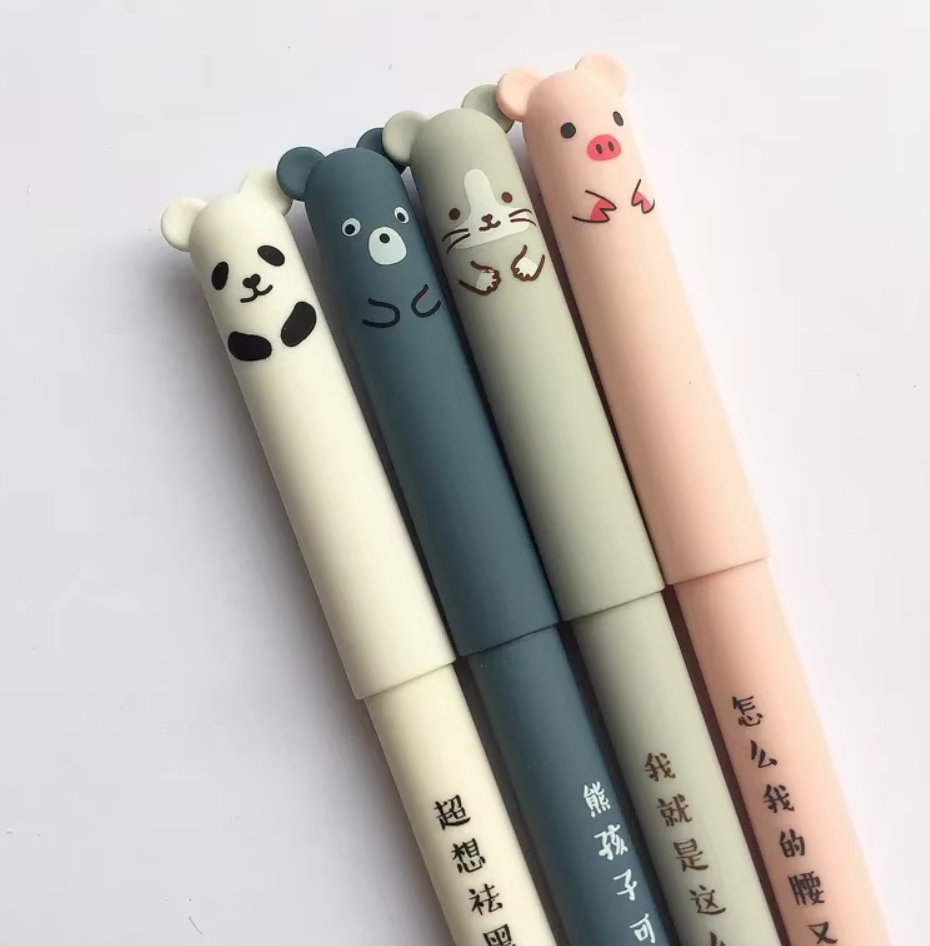 4 Pcs/Set Kawaii Pig Bear Cat Mouse