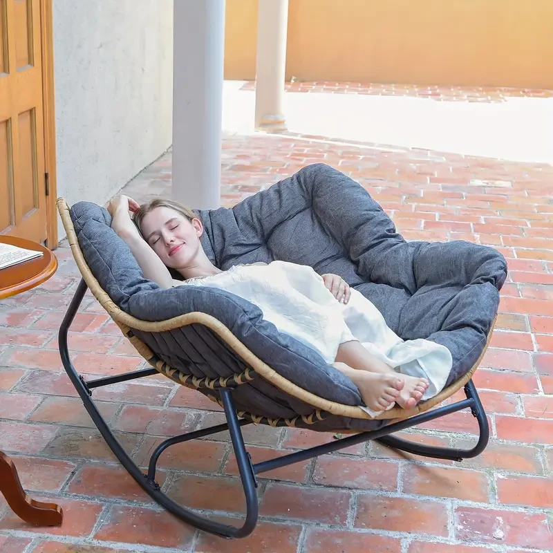 Outdoor Patio Rocking Chair - Royal Papasan with Cushion