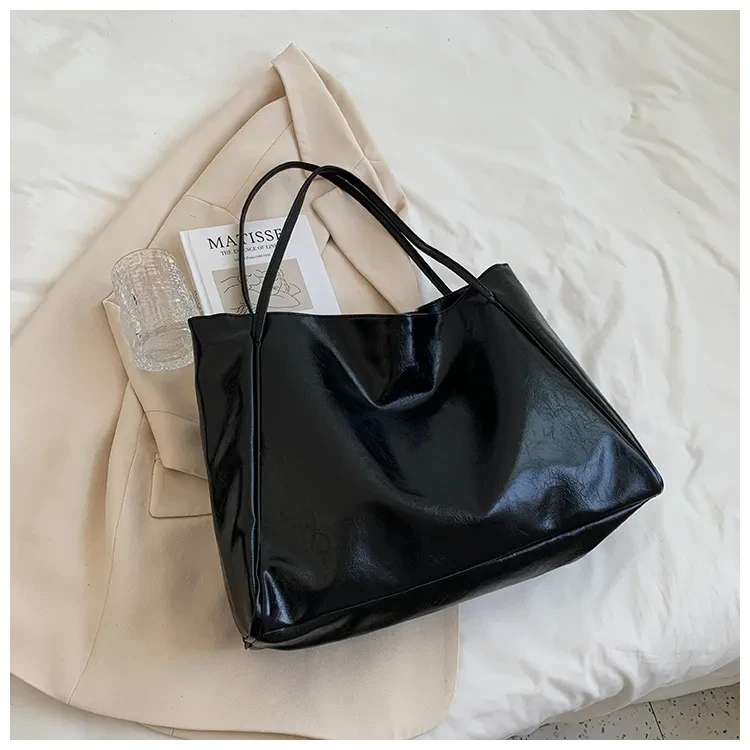 Handbag New Autumn And Winter Japanese And Korean Large Capacity Soft Leather Shoulder Bag Retro Casual Handbag